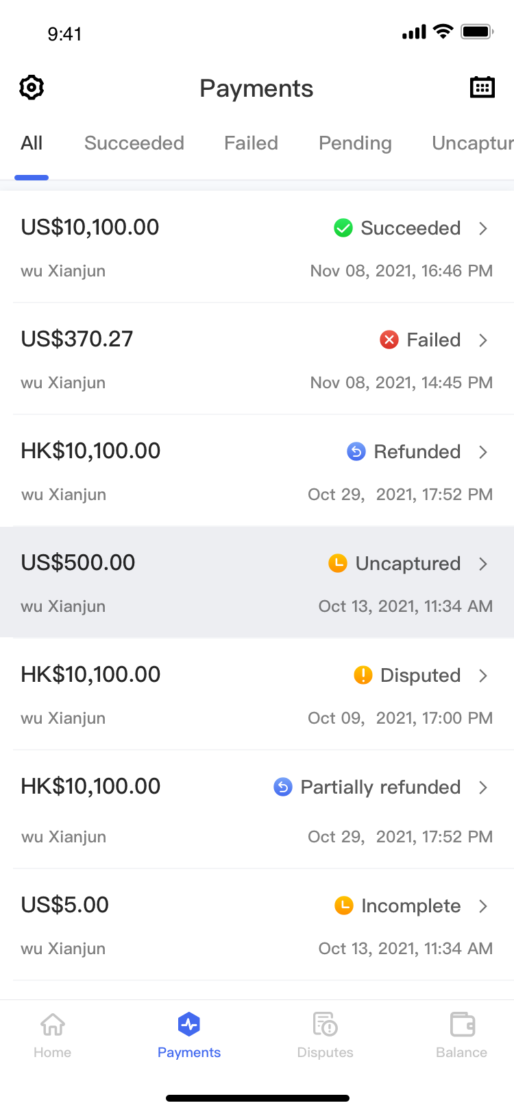 Payments